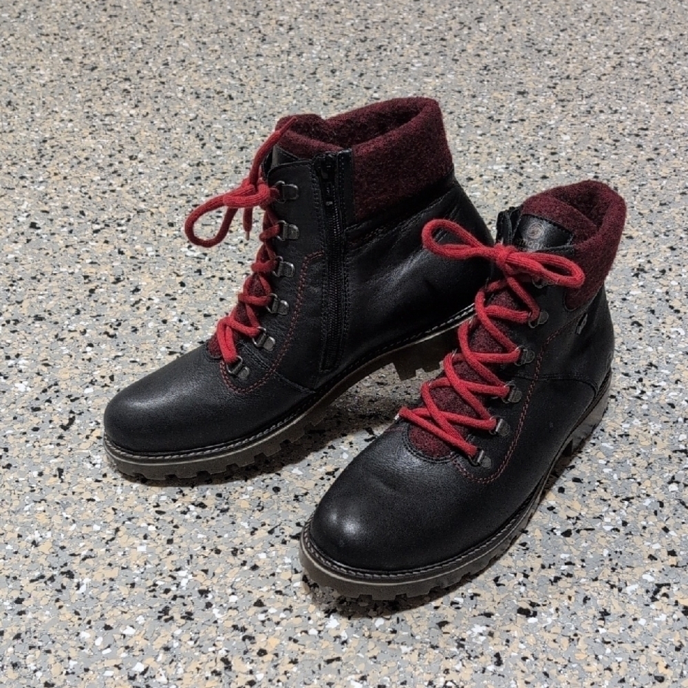 Black and Red Remonte Boots